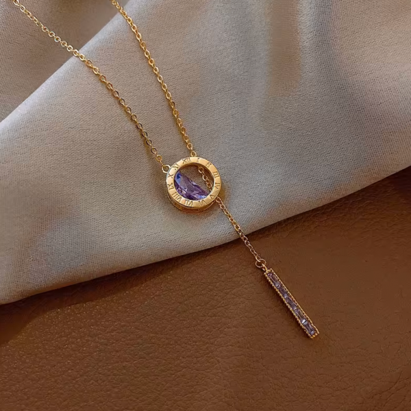 Purple Crystal Neckless